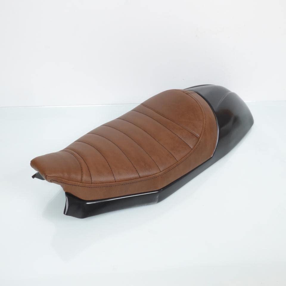 Selle biplace C. Racer Triumph Bonneville custom marron moto