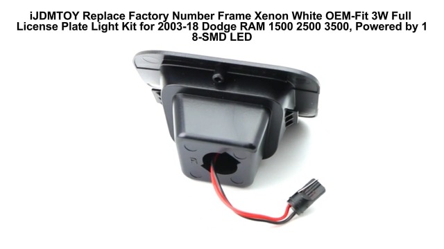IJDMTOY Xenon White White OEM-Fit 3W Full License Plate Light Kit