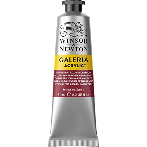 Winsor & Newton Galeria 60ml Permanent Alizarin Crimson, Acrylic, Perm Aliz, 5 x 3 x 12 cm