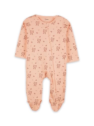 Image of Kidbea Organic Cotton Unisex Baby Romper Soft Breathable Full Sleeve Zipper Footed Bodysuit for Newborn & Infant Kids Sleepwear
