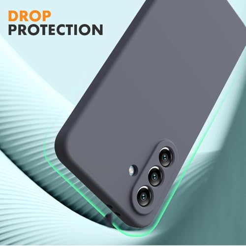 Image of DIZORO Microfiber Candy Case for Samsung A36 5G Smooth Touch Cushion Liquid Soft Silicone Gel Rubber Phone Cases Non-Slip Full Body Protective Shockproof Back Cover (Space)