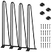 SMARTSTANDARD 22" Heavy Duty Hairpin Coffee Table Legs (Set of 4), Metal Home DIY Projects for Furniture, with Rubber Floor Protectors Black