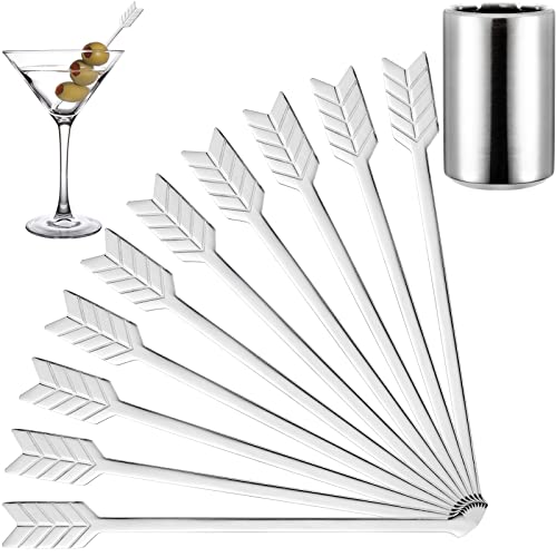 DEAYOU 10 PCS 18/10 Stainless Steel Cocktail Toothpick, 5