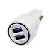 Produktbild MMLC Dual USB 4.8A Kfz Ladegerät Schnell Adaptive Lade für iPad iPhone 7/7+ 6S Plus 6 Plus 6 5S 5 5C 4S Samsung Galaxy Note 3 Note 4 S5 HTC LG (Weiß)
