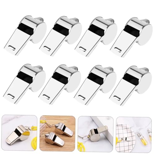 Silbatos deportivos portátiles acero inoxidable 12 pcs miniatura 6