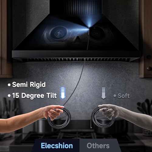 Image of Endoscope Camera with Light, Dual-Lens 1920P HD Borescope with 8+1 Adjustable LED Lights, IP67 Waterproof Inspection Camera 16.5FT Semi-Rigid Snake Camera for iOS & Android (2 Interface)