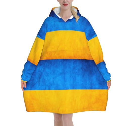 Couverture à capuche douce adulte sweat plaid imprimé Ukraine