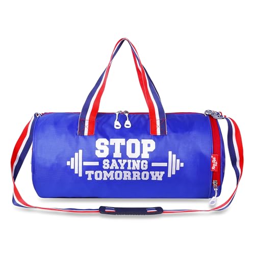 Image of Unisex Duffle Bag Gym Bag Workout Duffle Athletic Duffle Bag Gender-Neutral Gym Bag(Blue & Red)