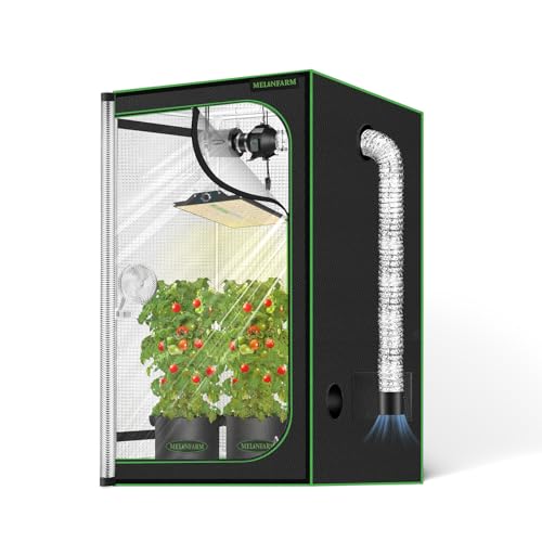 MELONFARM 2x2 Grow Tent, 24'x24'x32' Double Transparent Viewing Door Indoor Grow Tent, Growing Tent with High Reflective Mylar & Floor Tray, Plant Tent for Indoor Hydroponics Growing