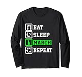Eat Sleep Snare Drum Repeat Funny Snare Drum Langarmshirt