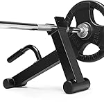 BRTGYM Deadlift Jack Barbell Stand,Carbon Steel Made,Easily Load and Unload 600lb Barbell Plates for Deadlift Exercise, Weight Training, Home Gym (Black Powder Coated)