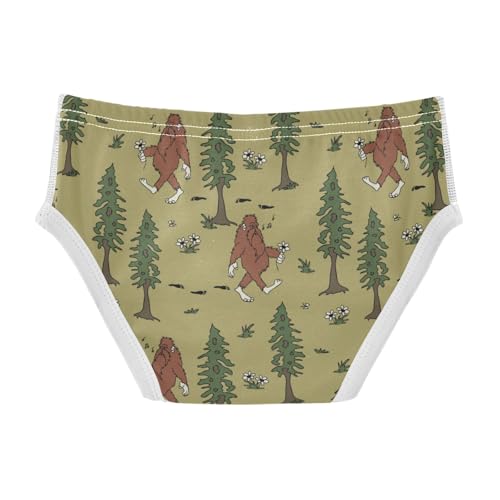 Boys' Exclusive Briefs Toddler Underwear 95% Combed Cotton Boxerbriefs 2T Bigfoot in Forest Pattern 562
