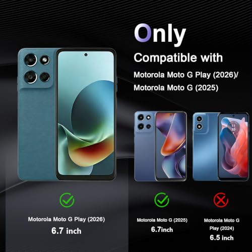 Image of Case for Motorola Moto G 2025 /Moto G Play 2026, Military Grade Drop Protection Phone Case, Yellowing Resistant, Anti-Scratch Hard PC Back, Shockproof Hard Ultra-Thin Protective Cover, Clear