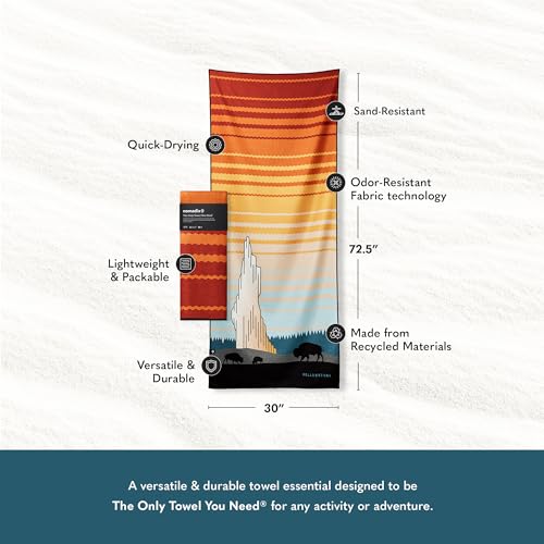 Image of Nomadix Original Towel - National Parks- Perfect for Beach, Pool, Travel, Camping, Yoga - Made with Recycled Materials - Super Absorbent - Sand Resistant