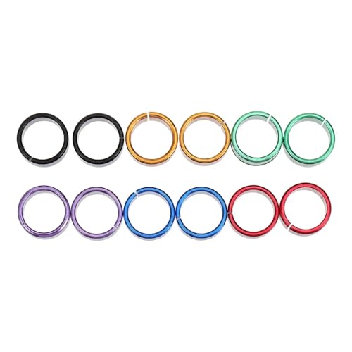 Anillos para las piernas de pollo de aluminio en 12 piezas de colores