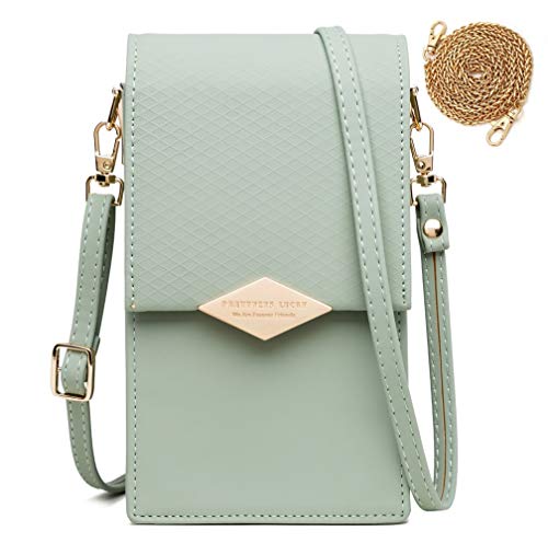 HAIWILL Handy Umhängetasche Leder Handytasche Kleine Crossbody Geldbörse...