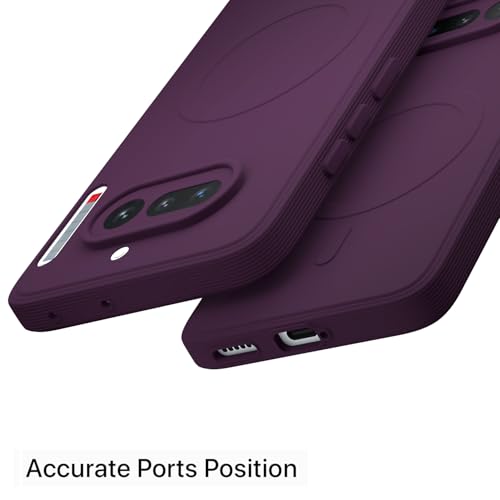 Image of Pikkme Back Cover for Nothing Phone 4a 5G Soft Matte Silicone Mag-Safe Design (Mag-Safe Not Support) Camera Protection | Slim Fit Bumper Cover (Purple)