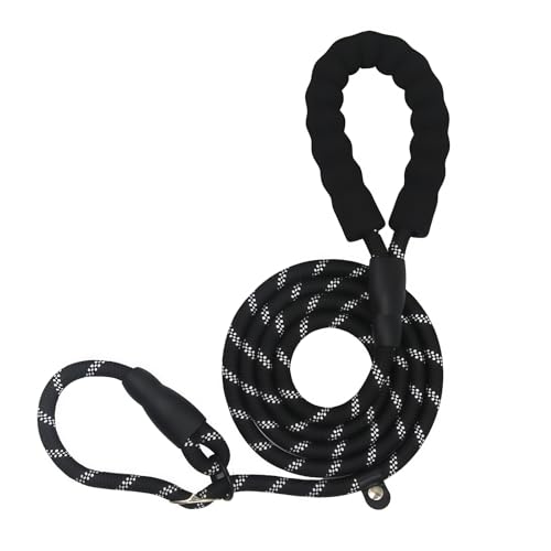 Arvoni Retrieverleine mit Zugstopp, 3 M Hundeleine mit Halsband, Leine Hund Verstellbar Witterungsbeständig mit Reflektierend, für Kleine bis Große Hunde Training, Alltag und Dummyarbeit