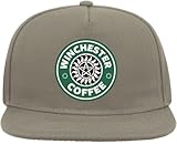 KarolioZonas TV 100 Gorra de mezcla de algodón con visera plana, color gris, gris, Talla única