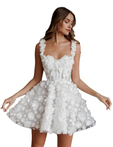Cilontug 3D Floral Lace Short Wedding Dresses for Women Spaghetti Straps Mini Prom Dress A-Line Cocktail Party Dress Ivory Size 0 : Clothing, Shoes & Jewelry - Amazon.com Cilontug 3D Floral Lace Short Wedding Dresses for Women Spaghetti Straps Mini Prom Dress A-Line Cocktail Party Dress Ivory Size 0 : Clothing, Shoes & Jewelry - Amazon.com