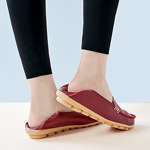Image of DUOYANGJIASHA Loafers for Women Comfortable Slip-On Business Casual Moccasins - Lightweight & Cushioned Driving Mocs Boat Shoes with Memory Foam Flats for Work Travel