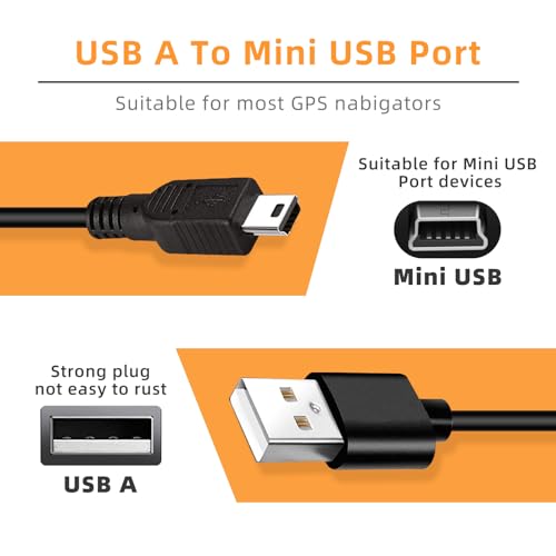 Image of 5ft Mini USB Charger Cord for Garmin Delta XC /Sport /Sport XC /Upland /Upland XC,Darklimiter Deluxe,TI-84 Plus /CE /C Silver,Blue Yeti /Pro Mic,T5,GPS Dog Device,Dash Cam,Camera,PS3 Controller,MP3 Player