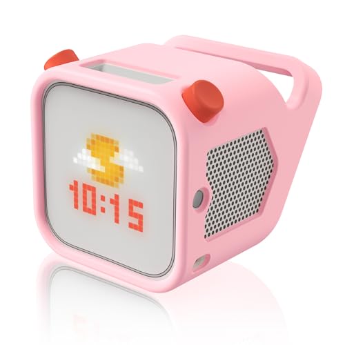 Silicone Case for Yoto Player (3rd Gen.) Silicone Protective Sleeve Case Compatible with Yoto Player Anti-Slip Bumps and Wear and TearSilicone Skin Cover with Easy-to-Carry Handle - Pink