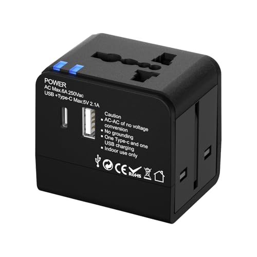 Universal Travel Adapter, All-in-One International Travel Plug Ad...