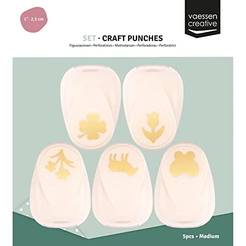 Vaessen Creative Craft Paper Punch, Spring, 5 Pcs, Various Sizes, Circle Cutter for Crafting and Card Making, Lamb, Daffodils - Image 4