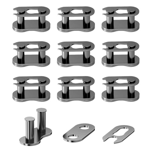 HIAORS 420 Chain Master Links Roller Connector for 90cc 110cc 125cc 150cc TaoTao Coolster Apollo Pit Dirt Bike ATV 196cc 212cc Coleman CT200U BT200X Baja Warrior MB200 Mini Bike Go Kart Parts 10pcs
