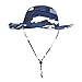 YR.Lover New Fishing Outdoor Sun Hat with Removable Neck Face Flap, Fishing Hat Safari UPF 50+ UV Sun Protection Bucket Cap, Mesh Boonie Hat for Outdoor Sports & Travel Blue Camo