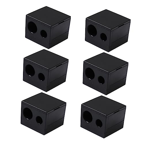 VICASKY 6pcs Brow Pencil Sharpener Double Hole Makeup Pencil Sharpener for Black Brow Pen Brow Pencil