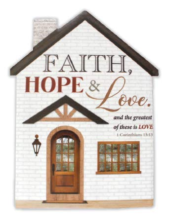 Porcelain plaque - Faith, Hope and Love