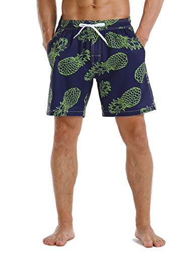 Nonwe Men's Quick Dry Soft Swim Shorts Relaxed Fit Drawsting Swim Trunks - Image 3