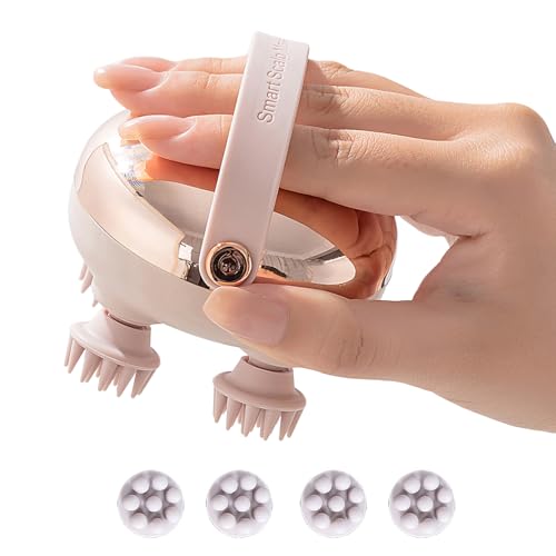 Massageur électrique du cuir chevelu anti-stress avec brosse étanche 3 vitesses