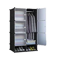 Amazon｜クローゼッ ワードローブ 衣類収納 収納ラック棚 - 組み立て