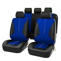 Autostoelhoezen Pu-Leer Volledige Set voor KIA Sportage 2007-2017,Waterdichte Antislip Voor- En Achterkussenbeschermers Auto-Interieur Waterdichte Accessoires,Red