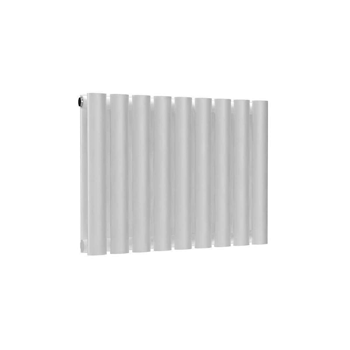 Lux Heat White Oval Horizontal Double Panel Designer Radiator 400Mm (H) X 540Mm (W)