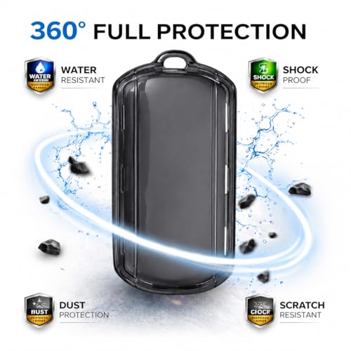 Image of JVCV Soft TPU Transparent Key Cover Compatible with Tata Curvv & Curvv EV Push Button Start Smart Key | Glossy Anti-Scratch Car Key Shell Protector (Transparent Black)