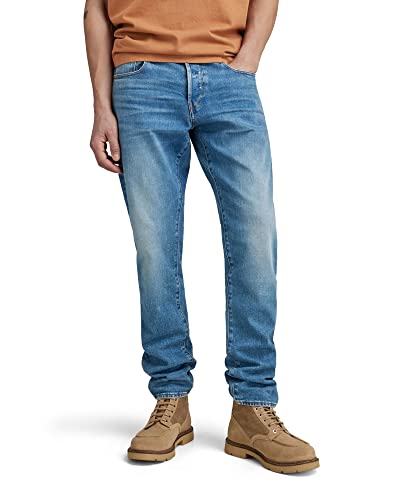 G-STAR RAW Herren 3301 Regular Tapered Jeans, Blau (worn in azure 51003-B631-A795), 32W / 32L