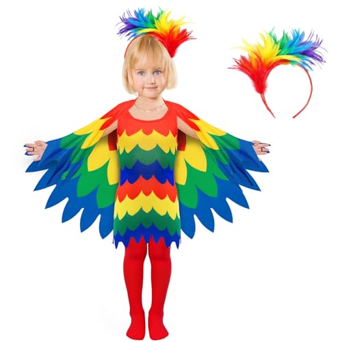 Halloween Papagei Kostüm Kleid Kostüm Kinder,Buntes Papagei Feekostüm für Mädchen, Vogelkleid Tier kostüm für Karneval Halloween Party Tukan Verkleidung Fancy Dress (5-6Y) Halloween Papagei Kostüm Kleid Kostüm Kinder,Buntes Papagei Feekostüm für Mädchen, Vogelkleid Tier kostüm für Karneval Halloween Party Tukan Verkleidung Fancy Dress (5-6Y)