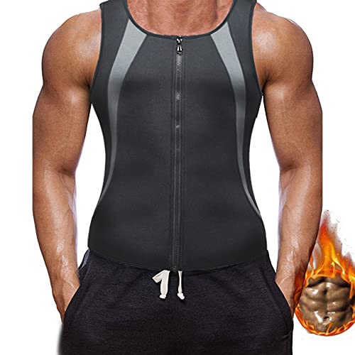 Traje de sauna para hombre de alta compresión y faja reductora de cintura abdominal 3