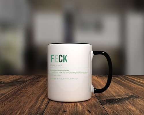 Taza de café divertida de cerámica multicolor 11 onzas miniatura 7