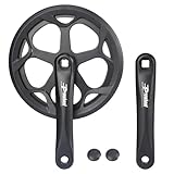 MEGHNA Pédalier double face | 46T 48T 52T | Entraînement CNC | Pour cassettes 6/7/8 vitesses | Acier au carbone et aluminium | Vélo de course, Gravel, Urban (48T)