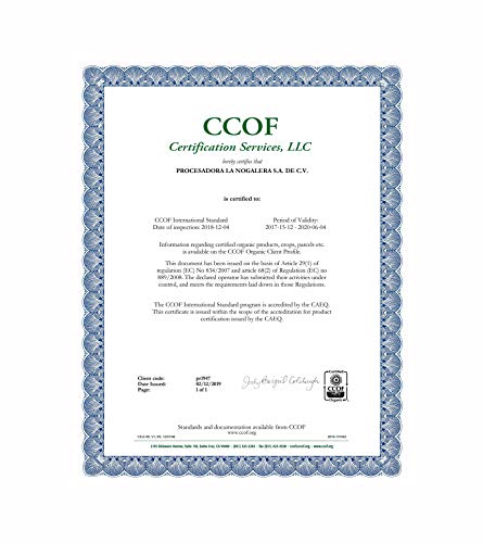 La Nogalera Organic – CCOF and USDA Organic Pecan halves in a 1 lbs bag. Raw shelled pecan nuts. NO SHELL, Non-GMO, Kosher and Halal Certified and Ketogenic friendly