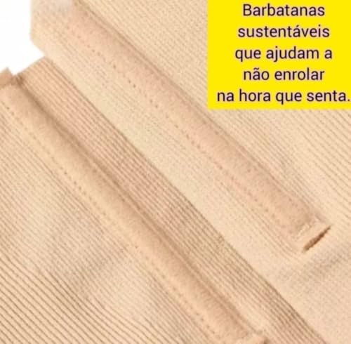Cinta Shorts Modeladora 4 Barbatanas de AÇO Compressão (1, BEGE G/GG)