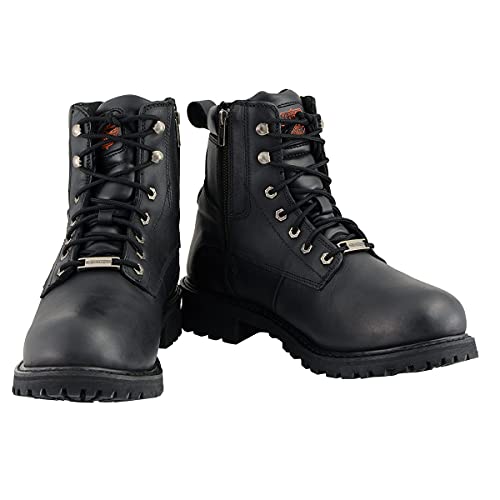 Image of Milwaukee Leather Men's Leather Lace-Up Riding Boots - Motorcycle Biker Footwear for Street & Daily Wear