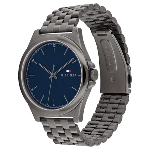 Image of Tommy Hilfiger Quartz Navy Dial Stainless Steel Strap Watch for Men