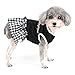 Ranphy Girl Pet Clothes Embroidered Letter Small Dog Dress Spring Summer Sleeveless Shirt Puppy Sundress Plaid Pet Skirt Cat Apparel, Black, L
