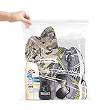 Picture of Xsourcer Zipper Storage Bags, Pack of 20, 3.5 Gallon Reclosable Plastic Storage Bags, Great Storage for Food, Clothing, Shoes, Office Supplies & Travel Essentials, Size 16" x 18"